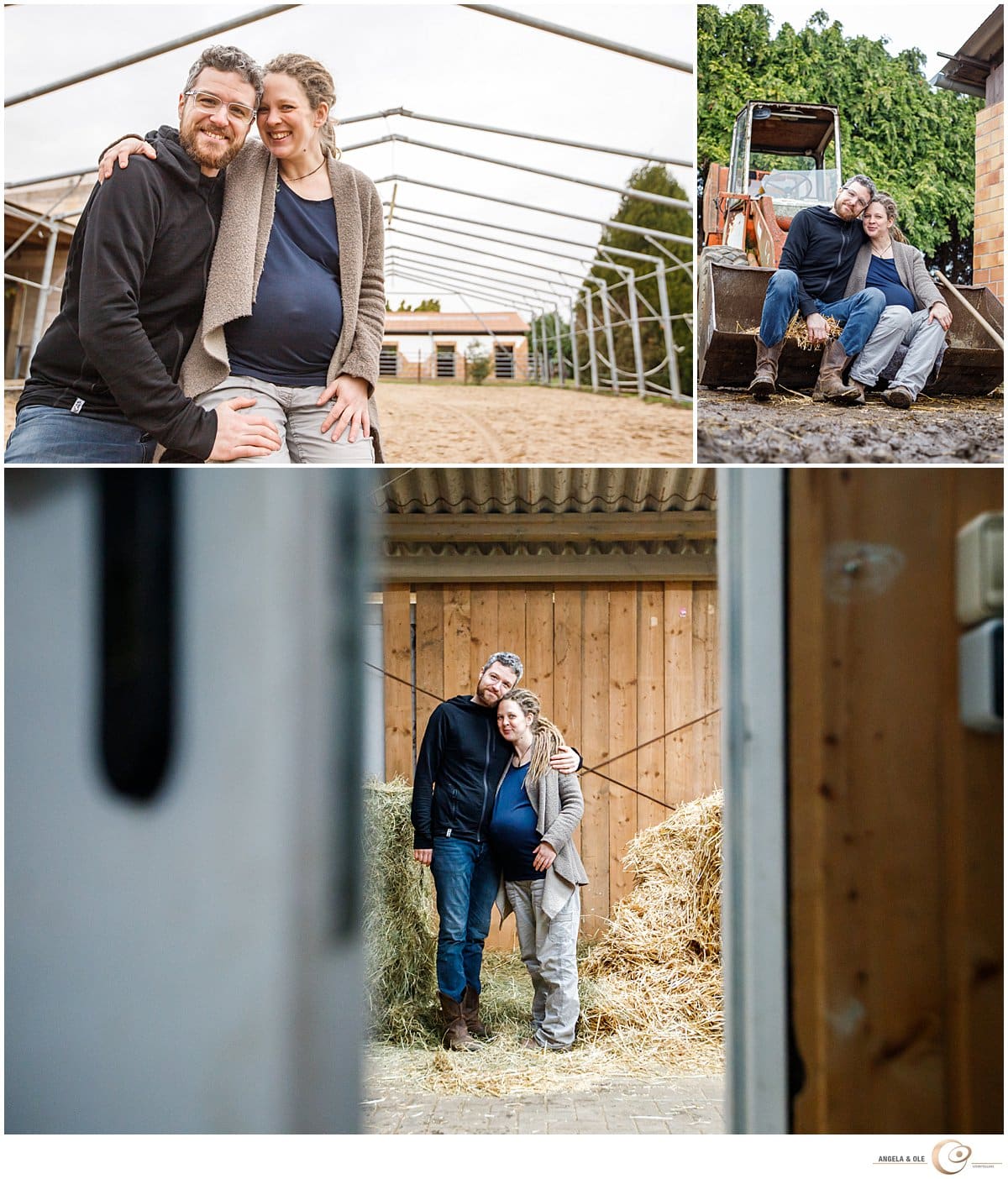 Fotoshooting in der Schwangerschaft im Pferdestall - Portraitfotograf Köln & NRW